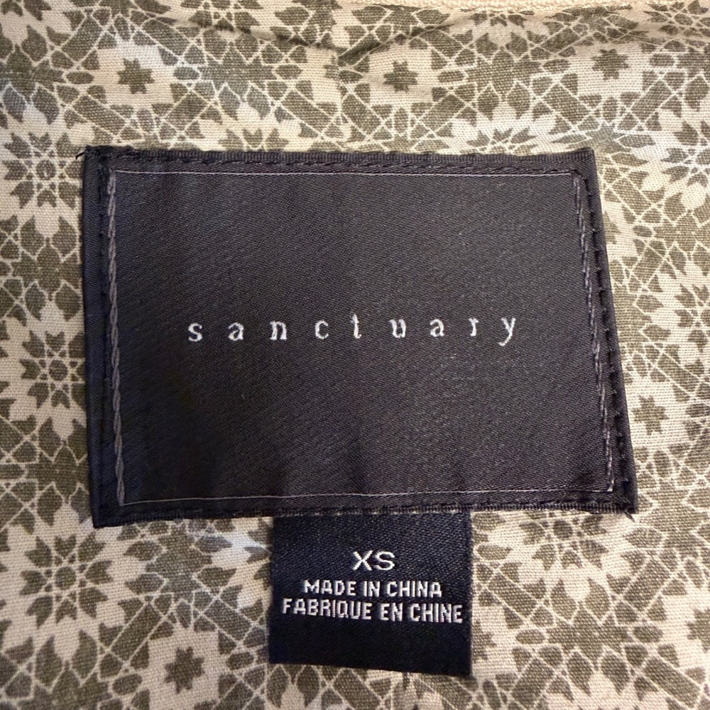 Sanctuary Linen Utility Jacket Beige‎ Double Breasted Belted XS - Picture 3 of 9